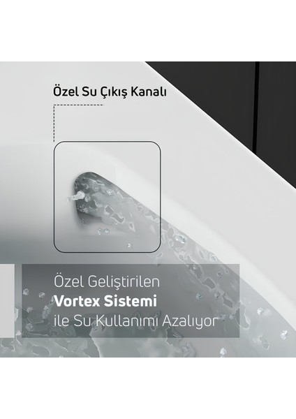 Nora Vortex Beyaz Asma Klozet NO323, Creavit Nora Duck Duroplast Yavaş Kapak
