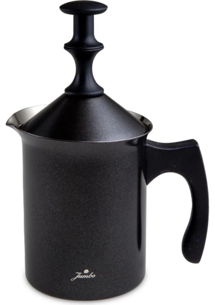 Çelik Süt Köpürtücü, Siyah, 400 Ml, Dayanıklı ve Şık Tasarım