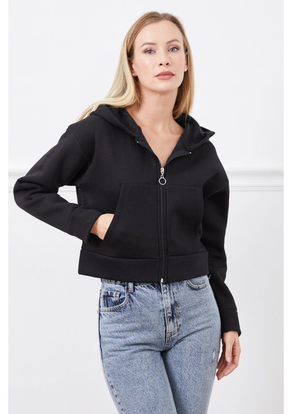 Siyah Fermuarlı Sweatshirt fırsatları