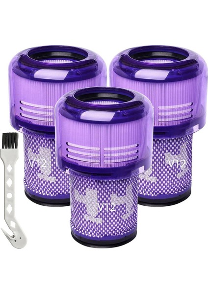 Dyson V12 Detect Slim, Slim Animal, Slim Absolute Elektrikli Süpürgeler Için 3 Adet Filtre Değişimi SV34 SV35 Temizleyici Filtre (Yurt Dışından) indirimleri