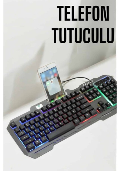 Zeroshop Oyuncu Klavyesi Q Klavye Rgb Işıklı Mouse Hediyeli modelleri