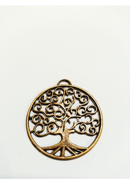 Ağaç Kolye Ucu. Antik Bronz Kaplama.