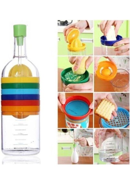 Turuncu 8 Parça Mutfak Seti: Huni, Yumurta Ayırıcı ve Limon Sıkıcı fiyatları