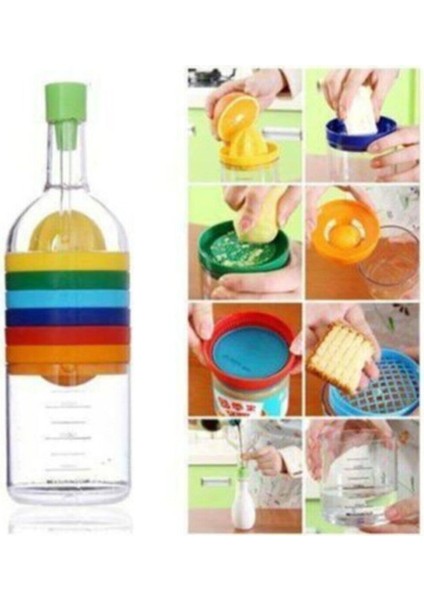 Turuncu 8 Parça Mutfak Seti: Huni, Yumurta Ayırıcı ve Limon Sıkıcı indirimleri