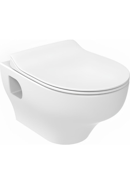 Ness Kanalsız Açık Montaj Asma Klozet NS322, Ness Duroplast Yavaş Kapak fırsatları