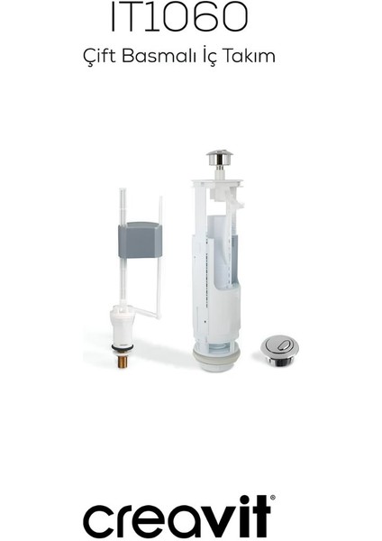 Mare Beyaz Kanalsız Duvara Sıfır Klozet Takımı MA361, Creavit Mare Duroplast Yavaş Kapak