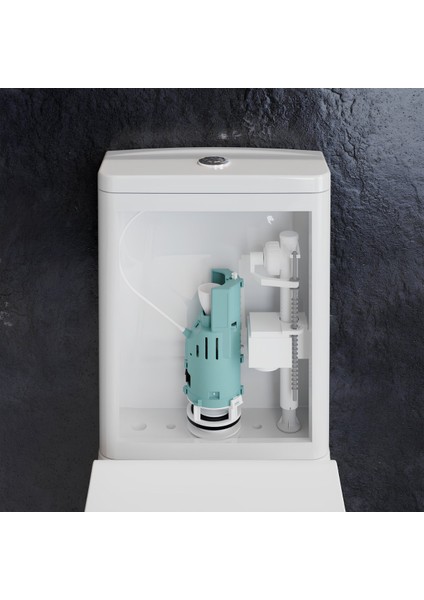 Mare Beyaz Kanalsız Duvara Sıfır Klozet Takımı MA361, Creavit Mare Duroplast Yavaş Kapak