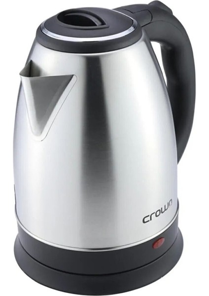 Gri Çelik Su Isıtıcı Kettle 1500W, Hızlı ve Pratik Kullanım