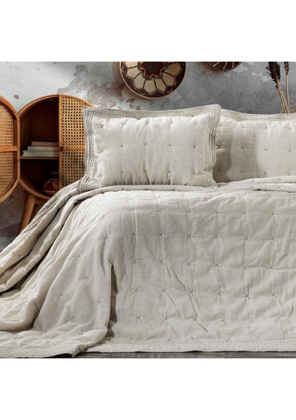 Wendy Çift Kişilik Yatak Örtüsü Takımı / Bej