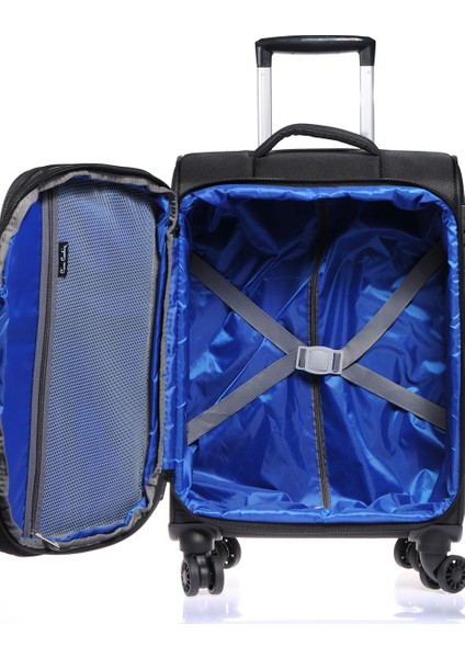 Pierre Cardin Ultra Light Hafif Lüx Kumaş Kabin Boy Valiz Siyah 04PC4200 modelleri