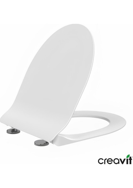 Ness Vortex Beyaz Asma Klozet NS323, Creavit Ness Duroplast Yavaş Kapak KC3403.01