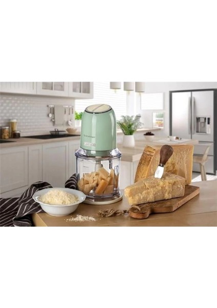 Yeşil Çok Renkli Doğrayıcı, 2 Buton, 4 Paslanmaz Çelik Bıçak, Hız Kademeli modelleri