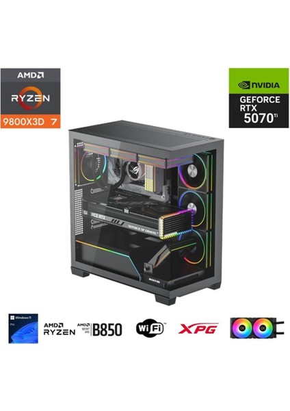 Ryzen 7 9800X3D 32GB Ddr5 1tb M.2 Rtx 5070Tİ B850 Wıfı 750W 240M