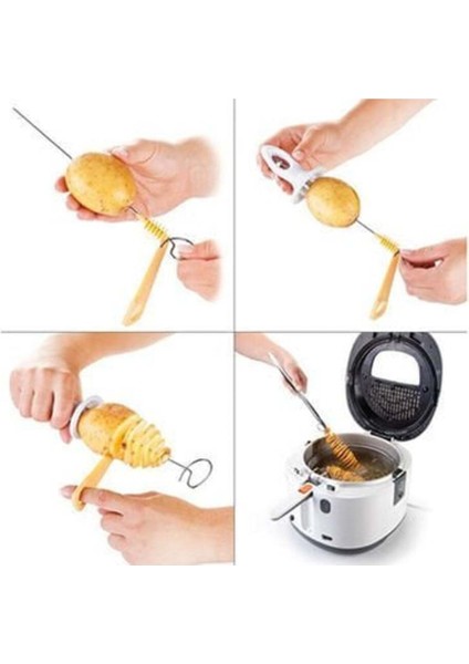 Renkli Spiral Patates Dilimleyici, Çubukta Cips Yapma Aleti fiyatları