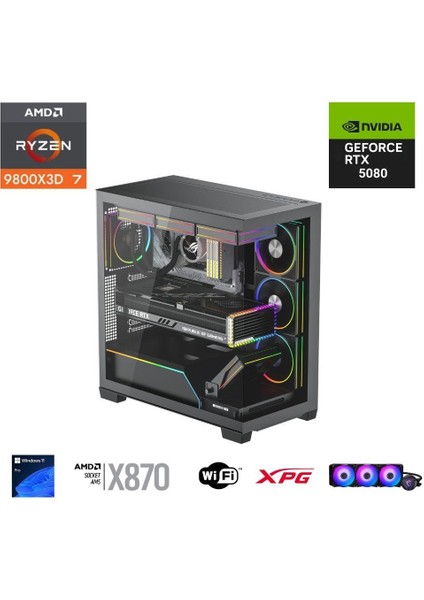 Ryzen 7 9800X3D 32GB Ddr5 2tb M.2 Rtx 5080 X870 Wıfı 1000W 360M