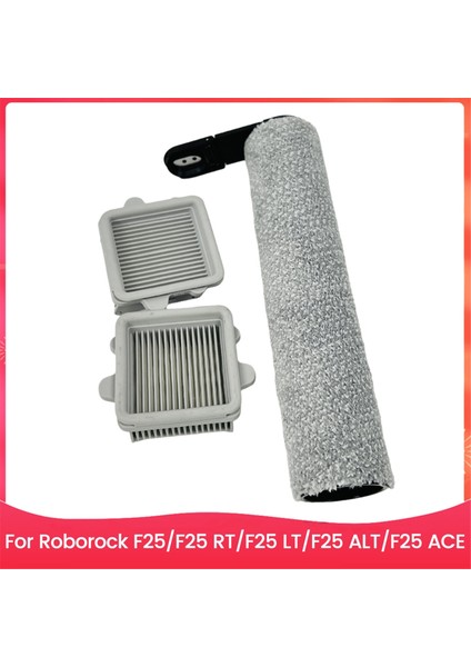 Roborock F25 F25 Rt F25 Lt F25 Alt F25 Ace Zemin Fırçalama Makinesi Aksesuarları Yedek Parçaları Için 3 Adet Fırça ve Filtre Seti (Yurt Dışından)
