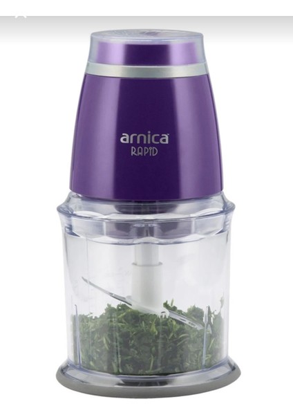 Mini Elektrikli Dört Bıçaklı Doğrayıcı, Mor Renk