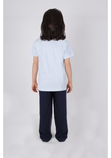 Erkek Çocuk Pamuklu Kısa Kollu Baskılı Pijama Takımı