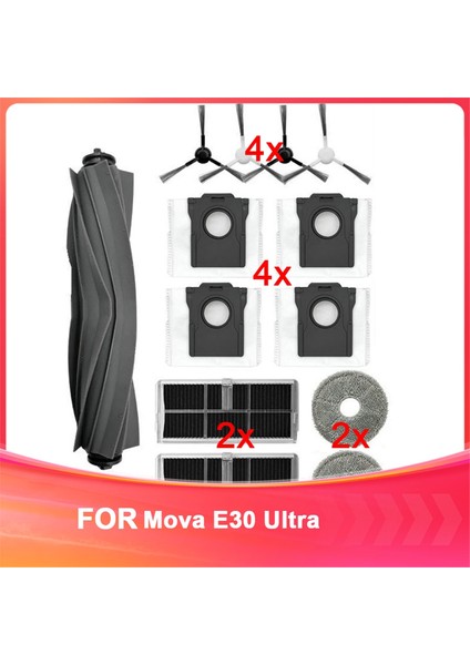 Dreame Mova E30 Ultra Süpürme Robotu Aksesuarları Için Uygundur Süpürme Robotu Yedek Kiti Yedek Parçalar (Yurt Dışından)