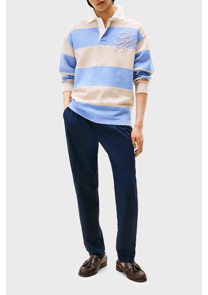 Streç Pamuklu Tapered Fit Normal Bel Düz Paça Pantolon Erkek Pantolon MW0MW39702 Dw5 fiyatları