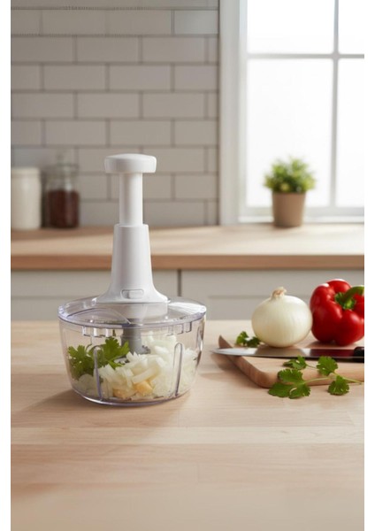 Renkli El Rondosu, Sebze ve Meyve Doğrayıcı, 2,5 L, 2 Parça, Pratik ve Şık