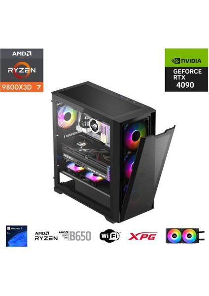 Ryzen 7 9800X3D 32GB Ddr5 1tb M.2 Rtx 4090 B650 Wıfı 850W 240M