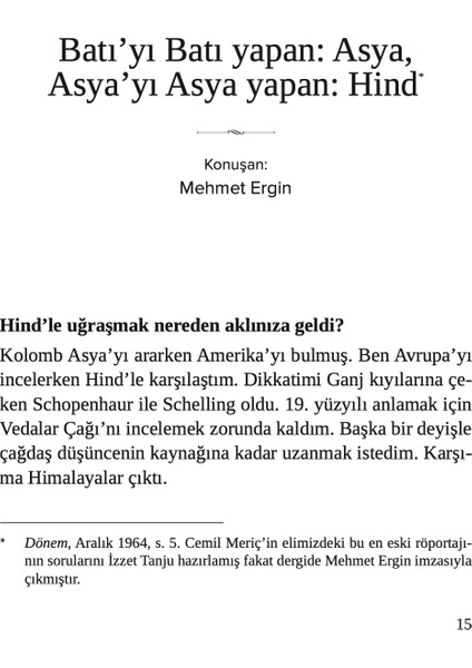 Cemil Meriç Konuşuyor (Ciltli) - Mustafa Armağan