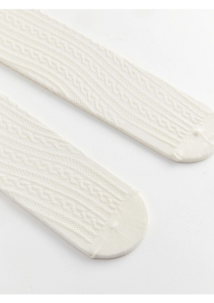 Lcw Baby Bej Kendinden Desenli Kız Bebek Külotlu Çorap 2'li modelleri