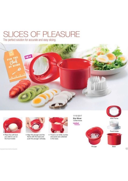 Pratik Çok Amaçlı Meyve ve Yumurta Dilimleyici, Beyaz, Hızlı ve Kolay Kullanım