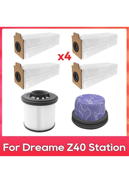 Dreame Z40 Istasyonu Yedek Parça Aksesuarları Ön Filtre Toz Torbası Robotik Süpürge Kiti (Yurt Dışından)