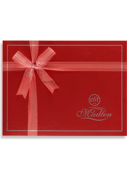 Sütlü ve Bitter Madlen Çikolata Bordo Kutu 430g Glutensiz modelleri