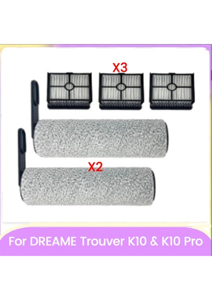 Dreame Trouver K10 ve K10 Pro Elektrikli Süpürge Parçaları Için 5 Parça Fırça Silindiri ve Filtre Seti Temizlik Verimliliğini Artırır (Yurt Dışından)
