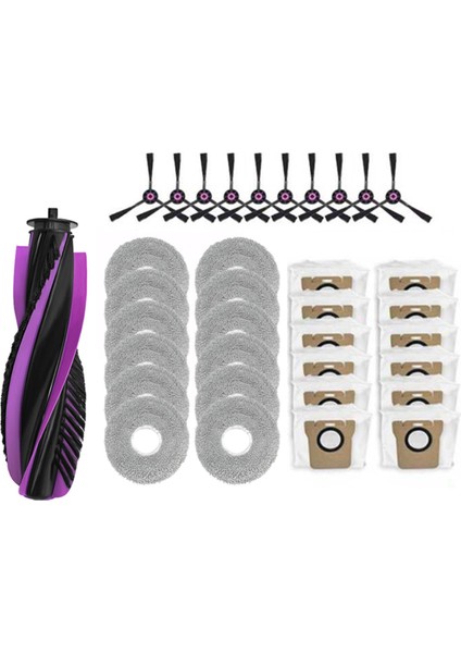 Jonr P20 Pro Robot Süpürge Aksesuarları Için 35 Adet Yıkanabilir Ana Yan Fırça Paspas Bezi Toz Torbası Yedek Parçaları (Yurt Dışından)