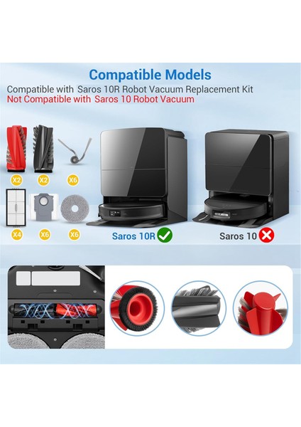 Roborock Saros 10R Robot Süpürge Aksesuarları Için Yedek Parçalar (Yurt Dışından) fiyatları
