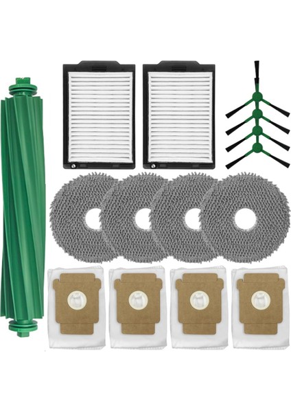 Irobot Roomba Plus 505 COMBO/405 Combo Elektrikli Süpürge Aksesuarları Için 15 Adet Ana Yan Fırça Filtreleri Paspas Pedi Toz Torbası (Yurt Dışından)