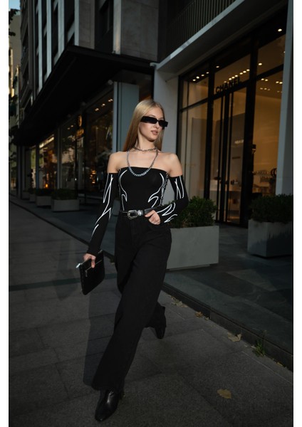 Kadın Yüksek Bel Skater Fit Jean Pantolon