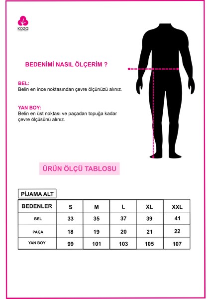 Erkek Pamuklu Ekose-Lacivert 2'li Tek Alt Pijama