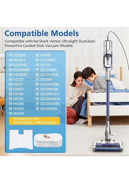 Köpük ve Keçe Filtreler Shark Duoclean Powerfins Kablolu Dikey Süpürge HZ2000 HZ2002 HZ251 HZ602 HZ702 Için Motor Sonrası Filtreler (Yurt Dışından) fiyatları