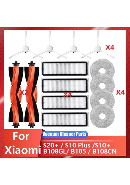 Xiaomi Robot Süpürge S20+ / S10 Plus / S10+ / B108GL / B105 / B108CN B113CN Parça Aksesuarları Filtre Ana Yan Fırça (Yurt Dışından)
