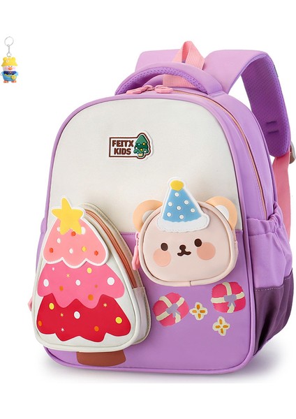 Okul Çantası Sevimli Karikatür Noel Ağacı Erkek ve Kız Çocuk Sırt Çantası Seyahat Ilkokul (Yurt Dışından)