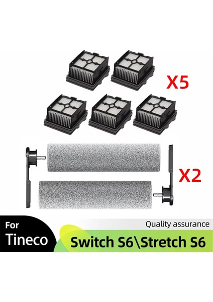 Tineco Floor One Switch S6/stretch S6 Parçaları Islak Kuru Elektrikli Süpürge Sarf Malzemesi Rulo Fırça Hepa Filtresi Için Uygundur (Yurt Dışından)