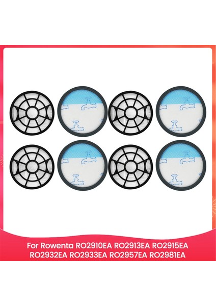 8 Adet Rowenta RO2910 13 15 32 33 57 81EA Elektrikli Süpürge Aksesuarları Yedek Filtresi Aksesuarı (Yurt Dışından)