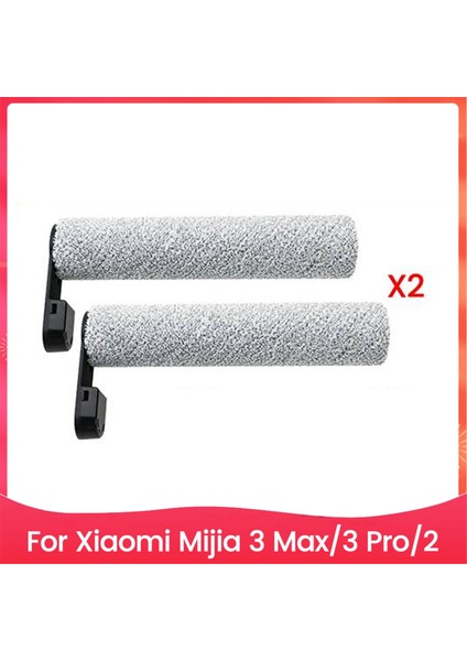 Xiaomi Mijia 3 Max/3 Pro/2 Elektrikli Süpürge Aksesuarları Parçası Zemin Temizleme Fırçası Için 2 Adet Islak ve Kuru Vakum Silindir Fırçası (Yurt Dışından)