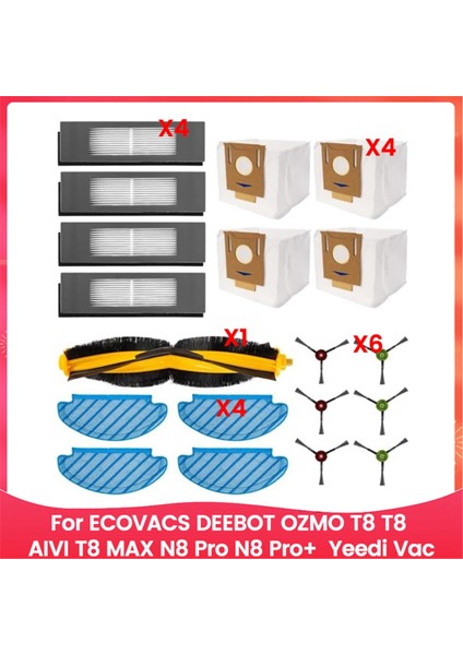 Ecovacs Deebot Ozmo T8 T8 Aıvı T8 Max N8 Pro N8 Pro+ Için Yeedi Vac Robot Süpürge Yedek Parçaları (Yurt Dışından)