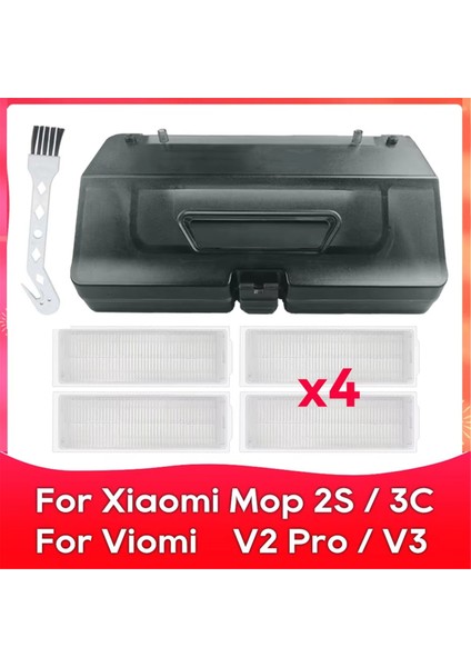 Xiaomi Mijia Mop 2s, Mop Pro STYJ02YM, S10, S12, 3c, Vıomı V2, V3 Robot Süpürge Aksesuarları Için 2'si 1 Arada Su Deposu Toz Kutusu (Yurt Dışından)