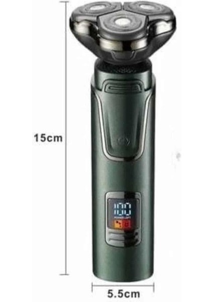 Zeroshop Dijital Göstergeli 3 Başlıklı Tıraş Makinesi Islak Kuru Lazer Öncesi Günlük fırsatları