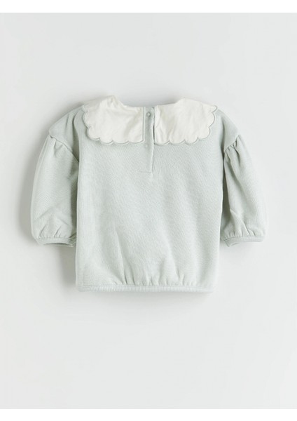 Lcw Baby Gri Bisiklet Yaka Kız Bebek Sweatshirt ve Tayt 2'li indirimleri