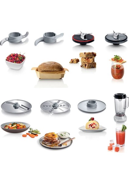 800W Çok Işlevli Mutfak Şefi, Hamur Yoğurma, Rendeleme ve Dilimleme