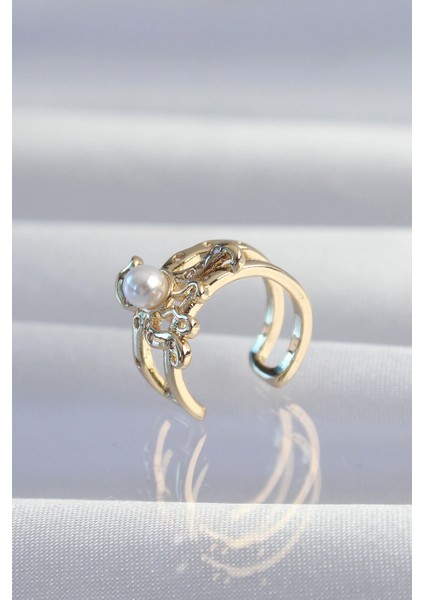 Pirinç Gold Renk Incili Ahtapot Earcuff Küpe - TJ-BKP9333 fiyatları