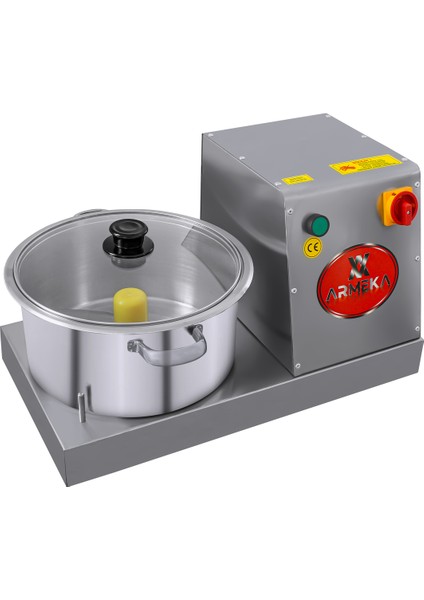 Endüstriyel Mutfak Paslanmaz Çelik Soğan Doğrayıcı 10 Lt Gri